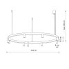 Geometryczna Lampa wisząca FOURTY ROUND LED XI Nowodvorski 12286 Nowoczesny żyrandol minimalistyczny Granatowa